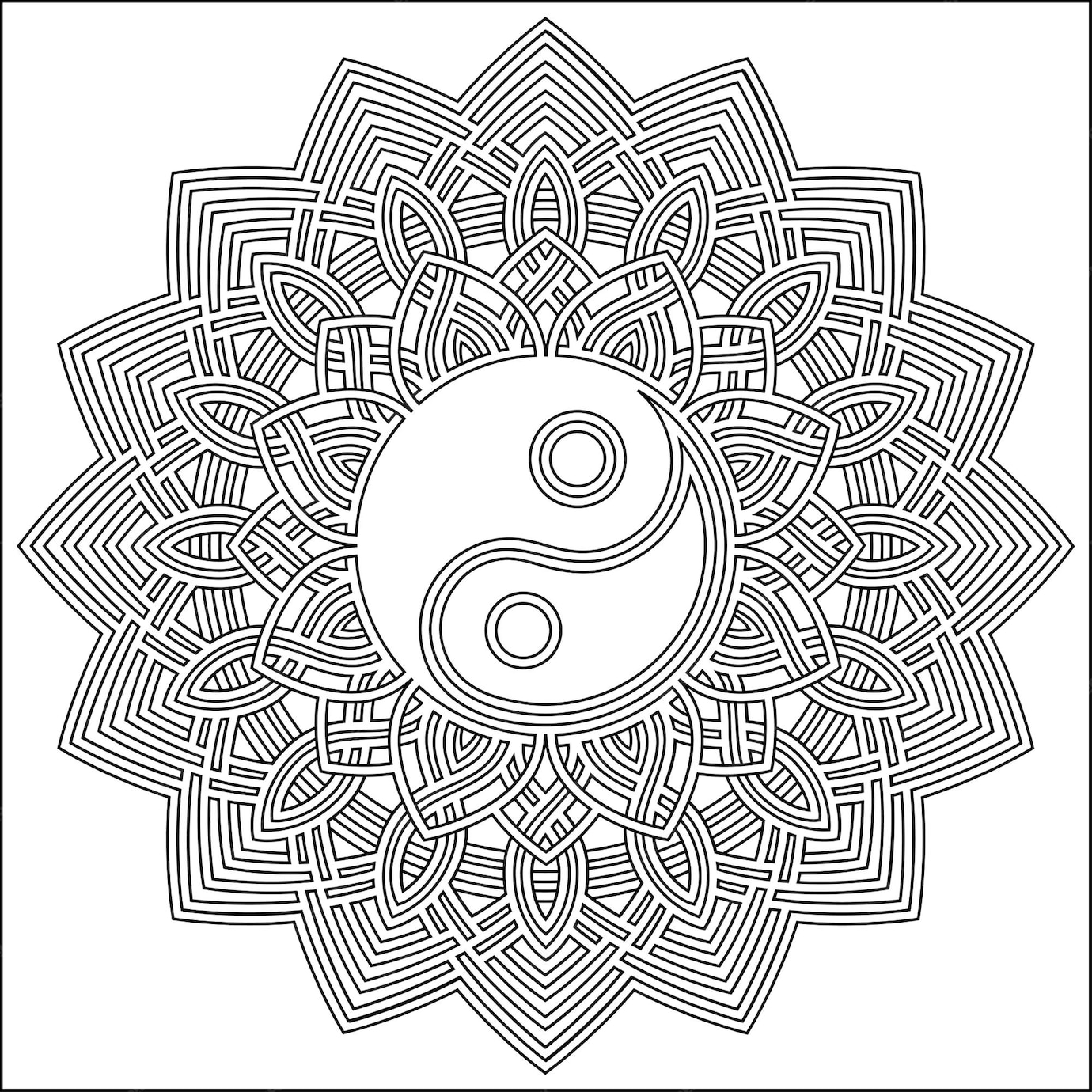 Premium Vector | Coloring book for adult in oriental style with ornaments