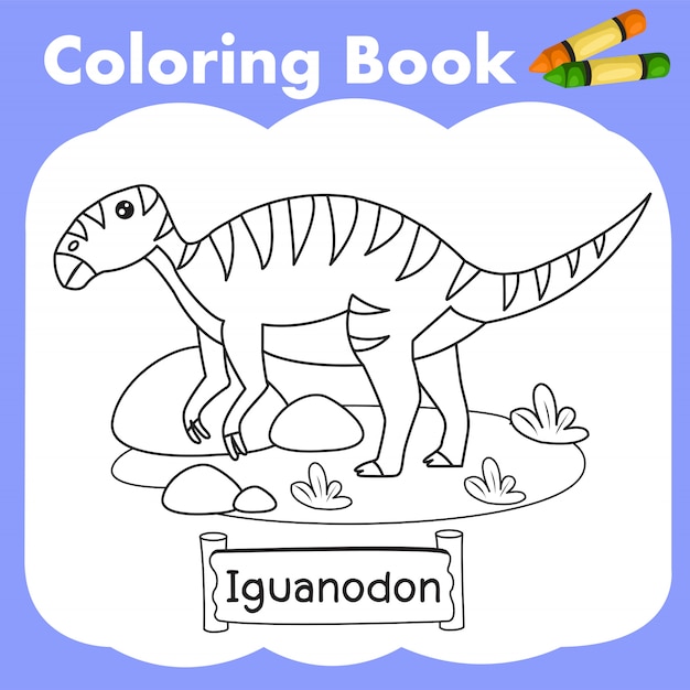 iguanodon coloring page