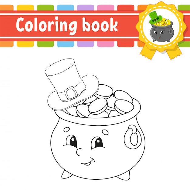 Premium Vector | Coloring book for kids. cheerful character. vector