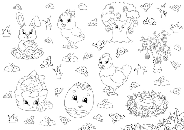 Download Premium Vector Coloring Book For Kids Easter Clipart