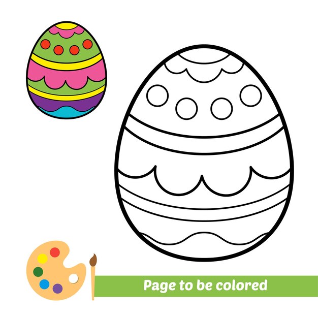 Premium Vector | Coloring book for kids, easter egg vector