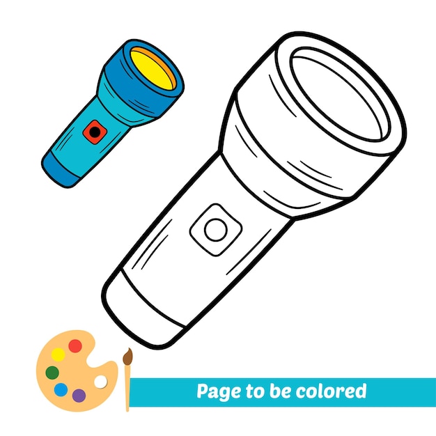 Premium Vector | Coloring book for kids, flashlight vector