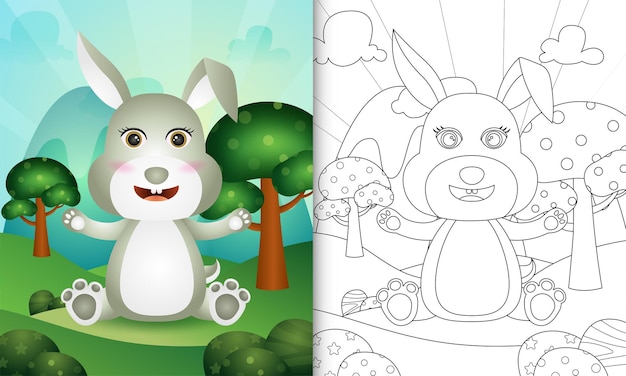 Download Premium Vector Coloring Book For Kids With A Cute Rabbit