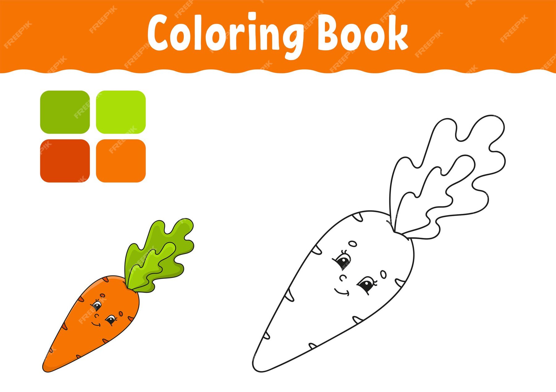 Premium Vector Coloring book for kids.