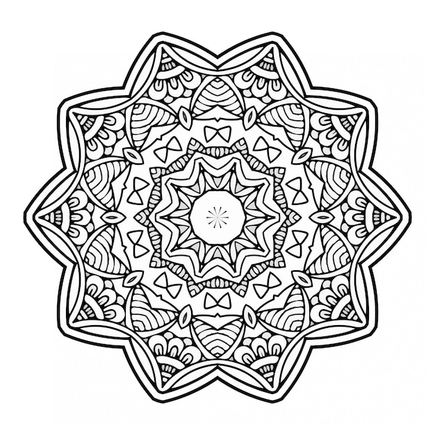 Premium Vector | Coloring book mandala