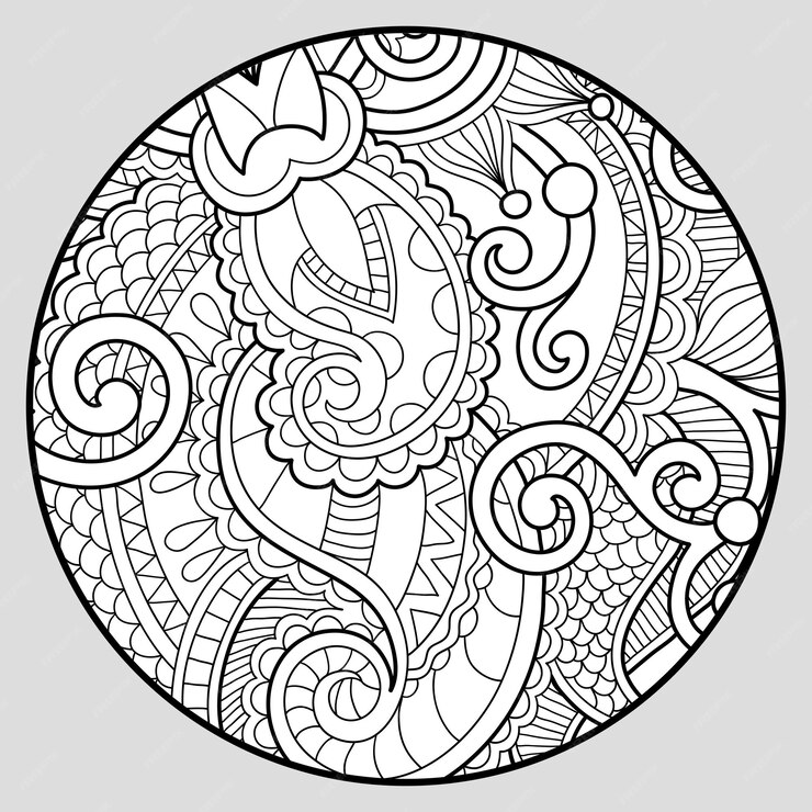 Premium Vector | Coloring book page for adults zendala joy to older ...