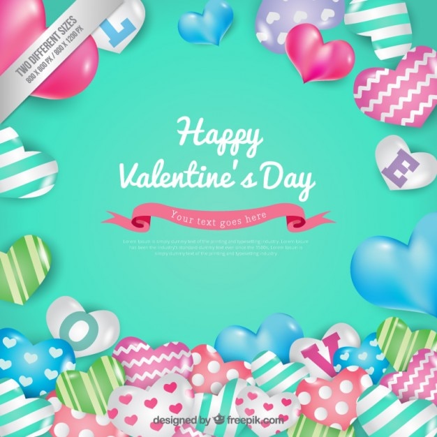 Premium Vector | Colors hearts valentine background