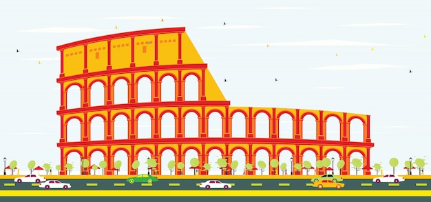 Premium Vector | Colosseum in rome.