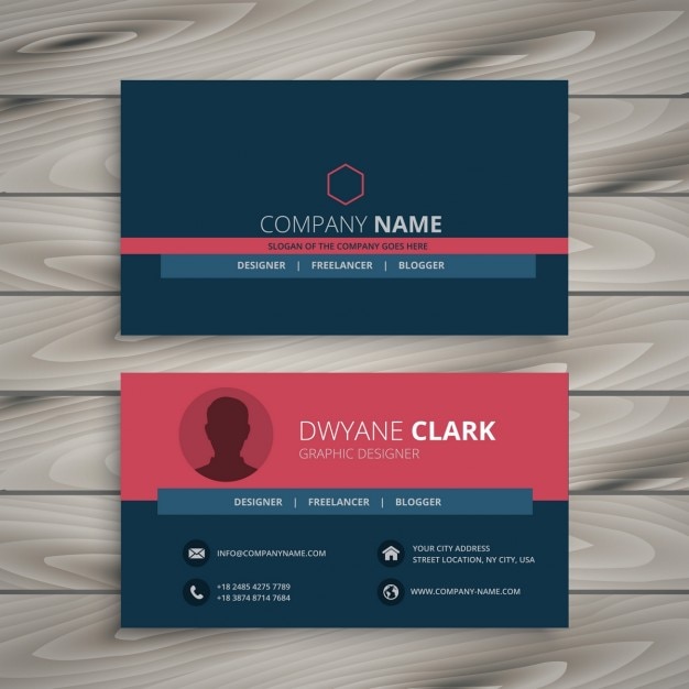 Coloured abstract business card design