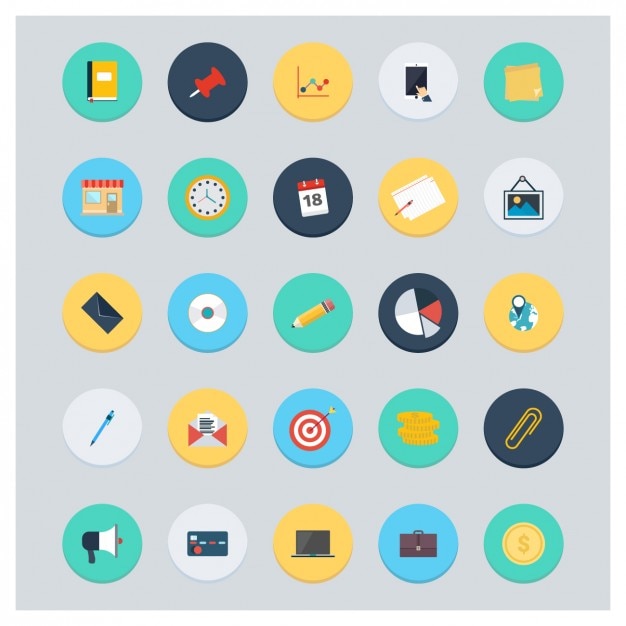 Download Free Vector | Coloured accounting icons collection