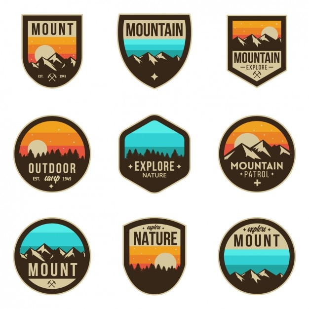 Coloured adventure badges