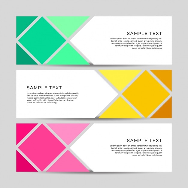 Coloured Banners Collection | Free Vector