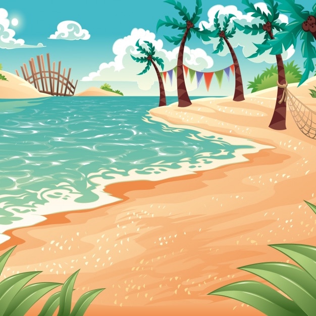 Coloured beach background