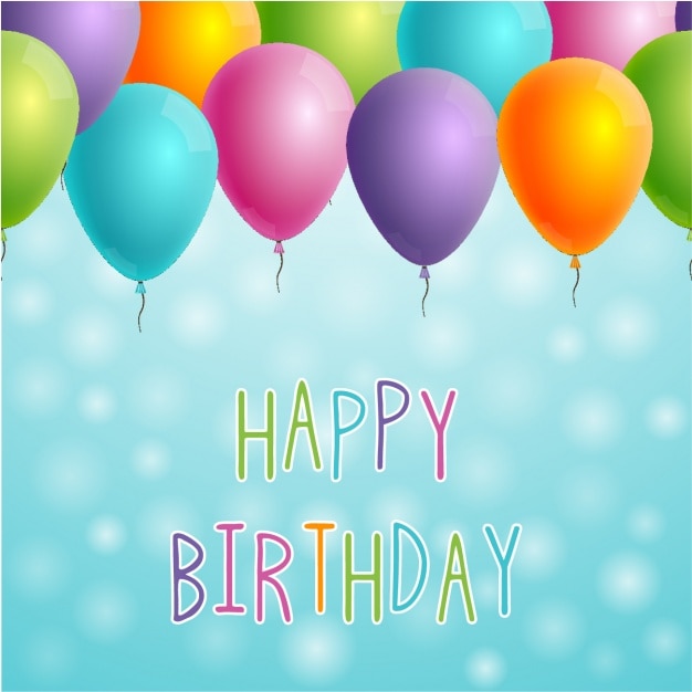 Free Vector | Coloured birthday background