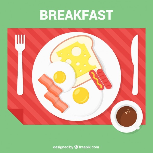 Free Vector | Coloured breakfast design