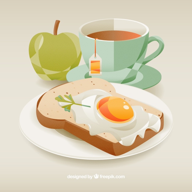 Coloured breakfast design