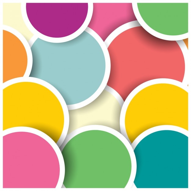 Download Coloured circular shapes background Vector | Free Download