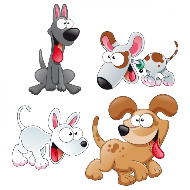 Coloured dogs collection