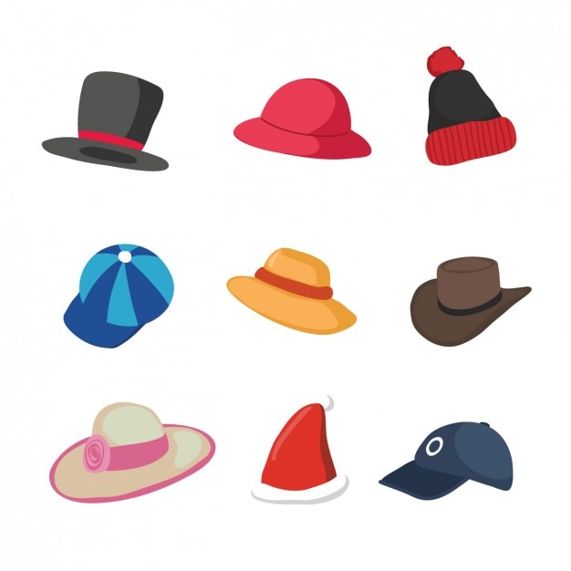 Download Free Vector | Coloured hats collection