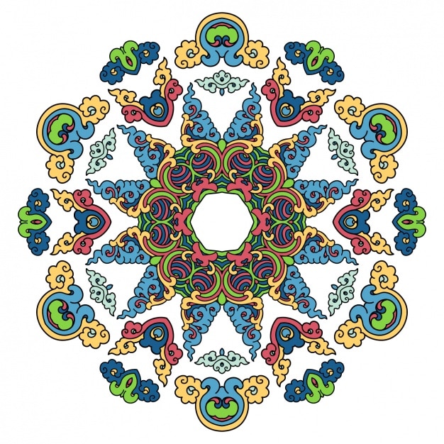 Coloured mandala design Vector | Free Download
