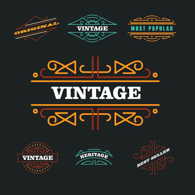 Download Free Coloured Retro Hipster Badge Logo Collection Premium Vector Use our free logo maker to create a logo and build your brand. Put your logo on business cards, promotional products, or your website for brand visibility.