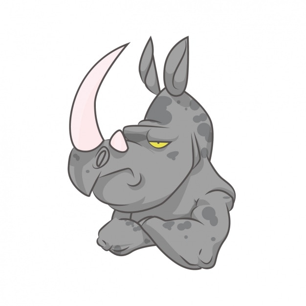 Free Vector Coloured Rhino Design