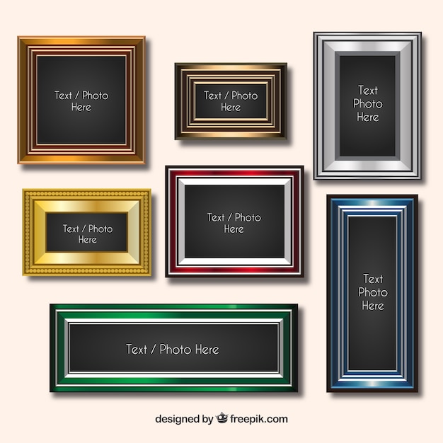 coloured picture frames