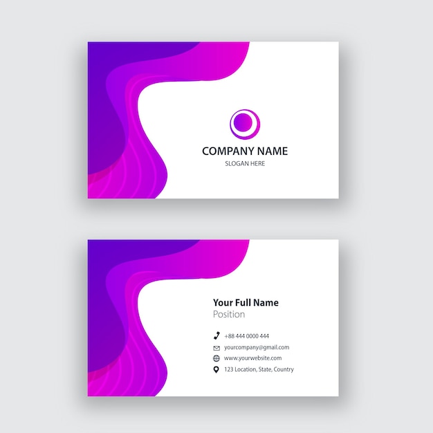 Premium Vector | Colourful business card with creative shape