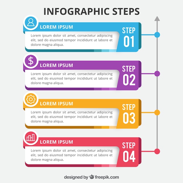 Free Vector | Colourful infographic steps