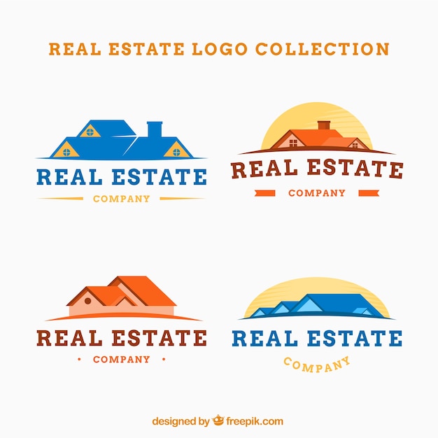 Download Free Colourful Real Estate Logo Collection Free Vector Use our free logo maker to create a logo and build your brand. Put your logo on business cards, promotional products, or your website for brand visibility.