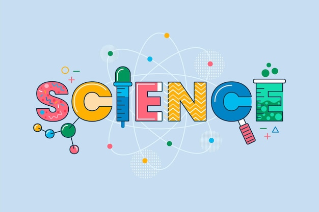 Free Vector | Colourful science work with molecules