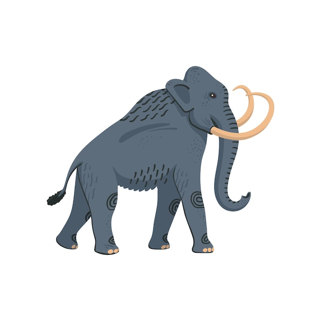コロンビアマンモス先史時代の絶滅したアメリカの象 プレミアムベクター