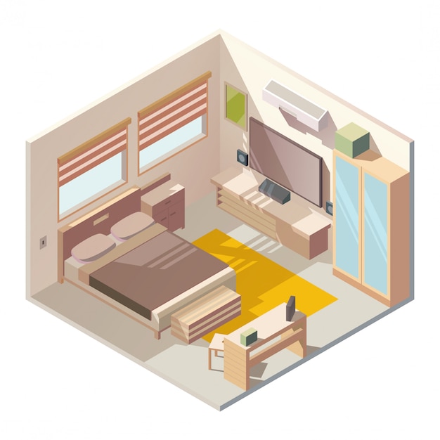 Isometric Bedroom Vectors Photos And Psd Files Free Download