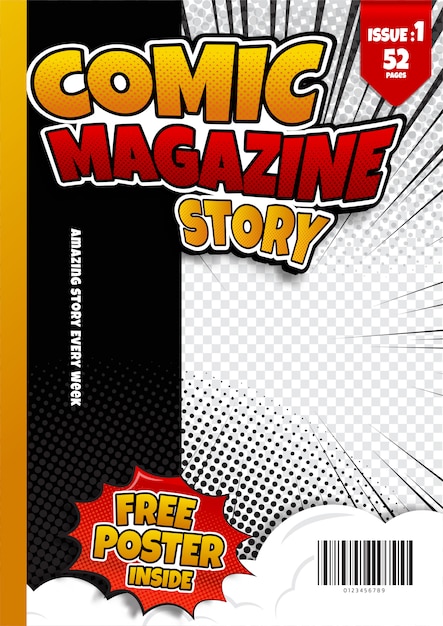 Premium Vector | Comic book page template