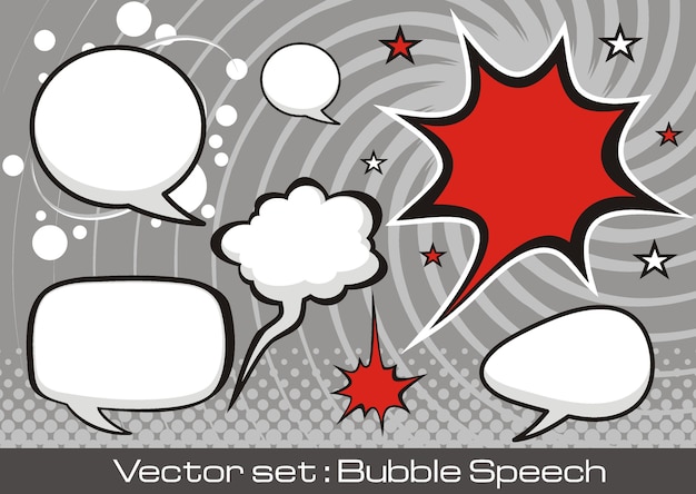 Download Comic book style speech bubbles set | Premium Vector