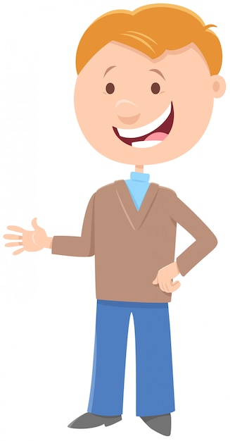 Premium Vector | Comic boy cartoon character