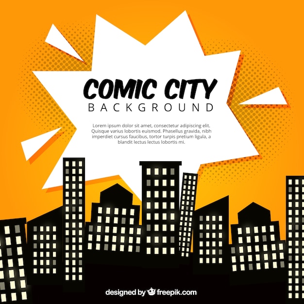 Download Free Comic City With Silhouettes Of Buildings Free Vector Use our free logo maker to create a logo and build your brand. Put your logo on business cards, promotional products, or your website for brand visibility.
