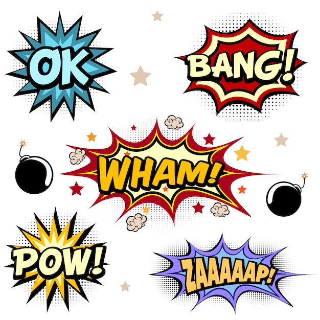 Comic expressions collection Vector | Free Download