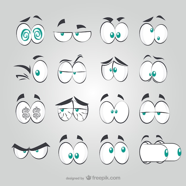 Comic style eyes Vector | Free Download