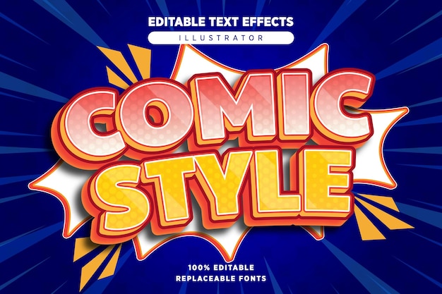 Premium Vector | Comic style text effect editable