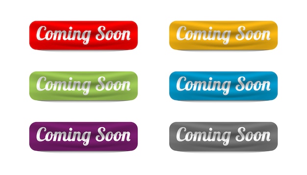 Premium Vector | Coming soon set banner