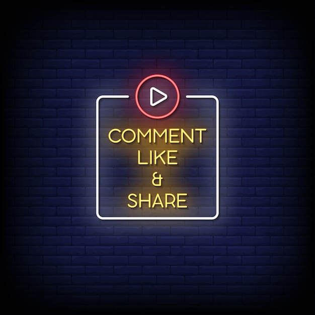 like comment share text style