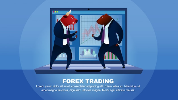 Commerce stock market forex trading global money Premium Vector