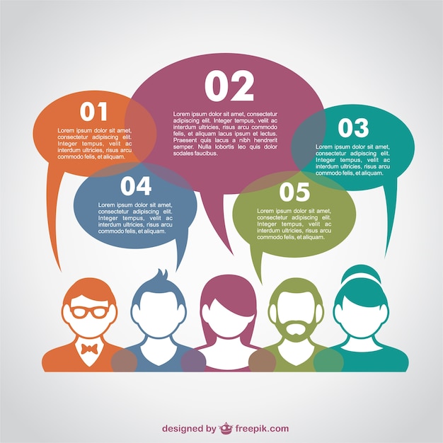 Free Vector | Communication Infographic With Colorful Avatars And ...