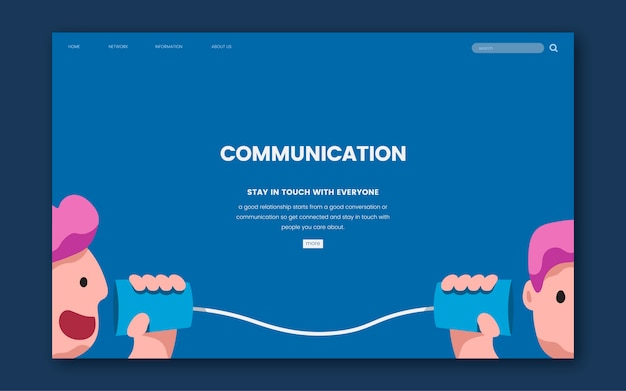 Communication and information website graphic Free Vector