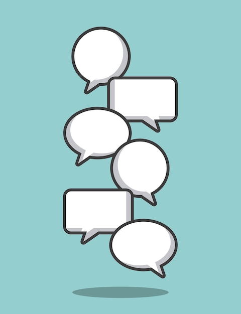 Premium Vector Communication Speech Bubble 3102