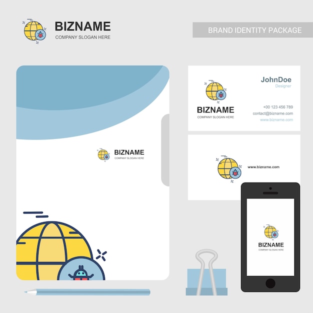 Download Free Company Brochure Design With Blue Theme And Bug Logo Vector Use our free logo maker to create a logo and build your brand. Put your logo on business cards, promotional products, or your website for brand visibility.