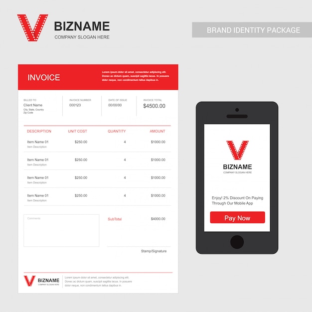 Download Free Company Invoice Design With Video Logo And Stationary Items Use our free logo maker to create a logo and build your brand. Put your logo on business cards, promotional products, or your website for brand visibility.