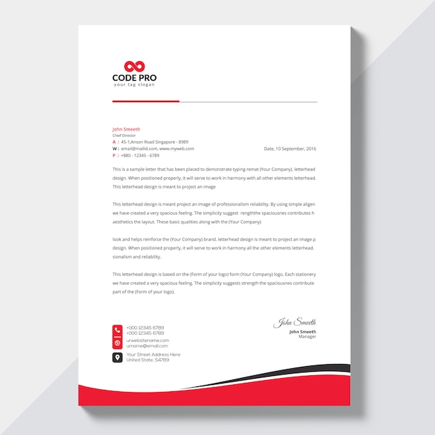 Premium Vector Company Letterhead