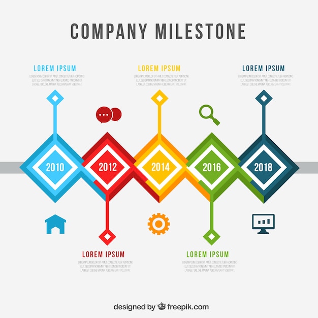 Free Vector | Company Milestones Infographic Concept